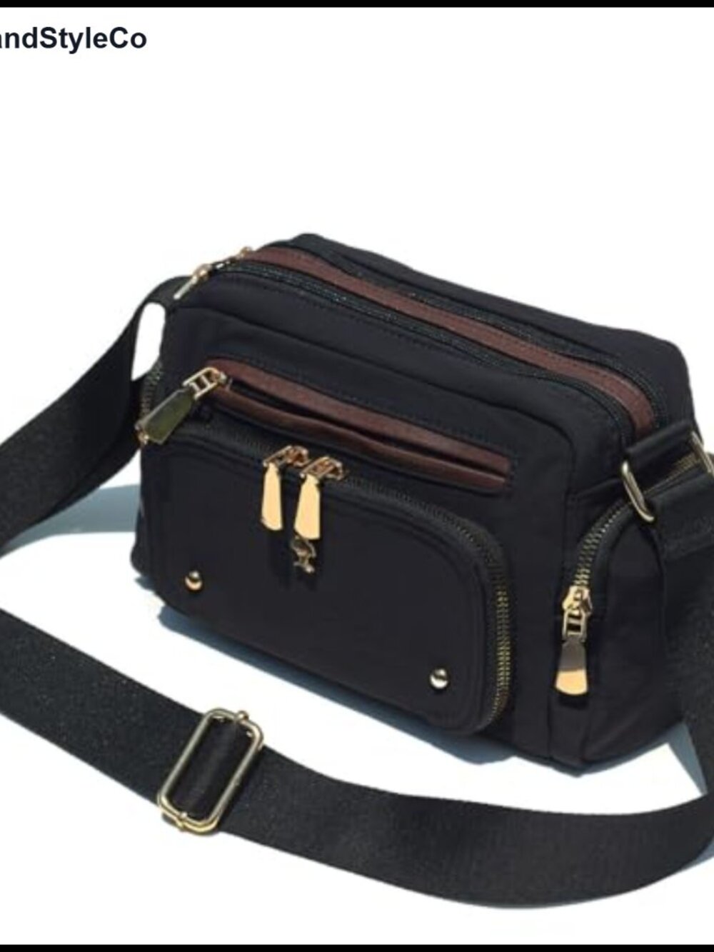 Nylon Shoulder Tote Crossbody Handbag Multi Pockets Travel Purse